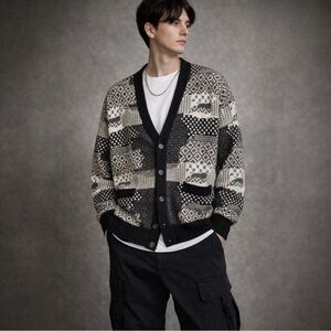 Paul Smith Vintage Patchwork Knit Cardigan - Indie Streetwear - Men’s Medium